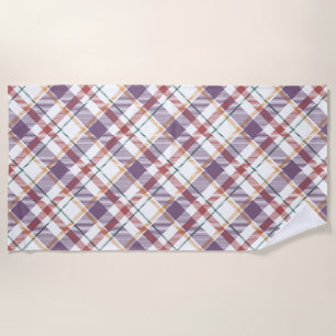 Classic Plaid Pattern Beach Towel