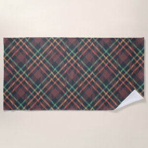 Classic Plaid Pattern Beach Towel