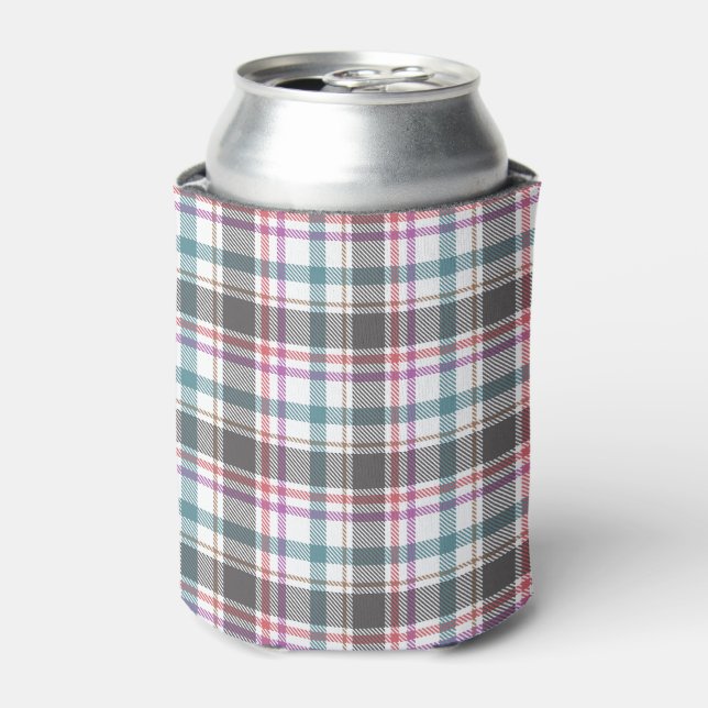 Classic Plaid Pattern Can Cooler (Can Front)