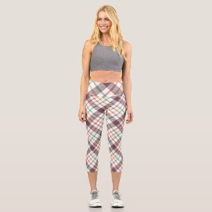 Classic Plaid Pattern Capri Leggings