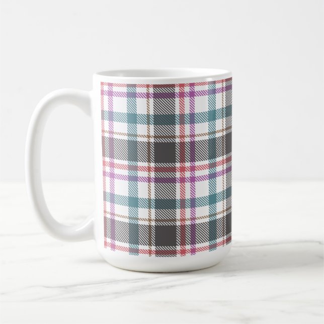 Classic Plaid Pattern Coffee Mug (Left)