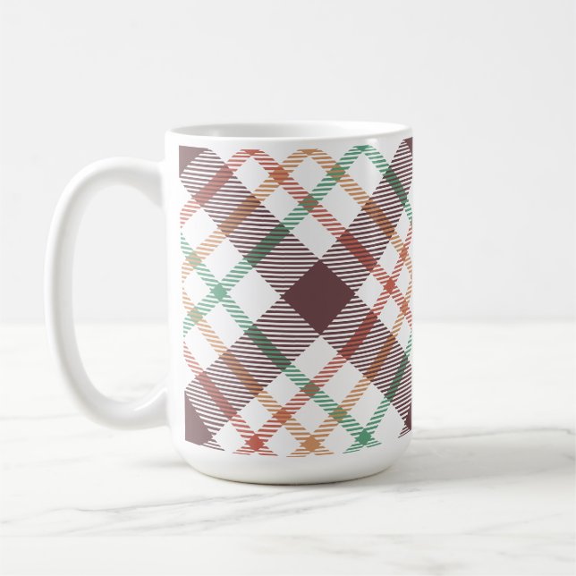 Classic Plaid Pattern Coffee Mug (Left)