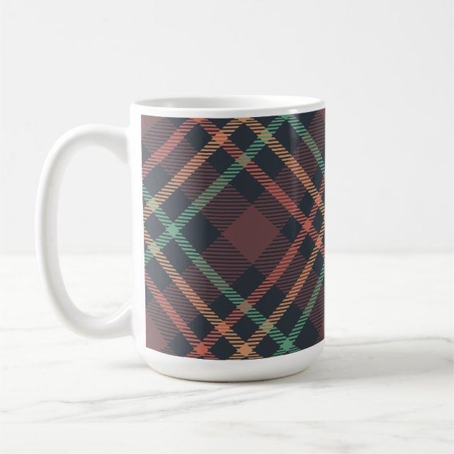 Classic Plaid Pattern Coffee Mug (Left)