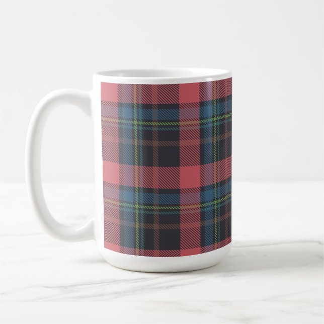 Classic Plaid Pattern Coffee Mug (Left)