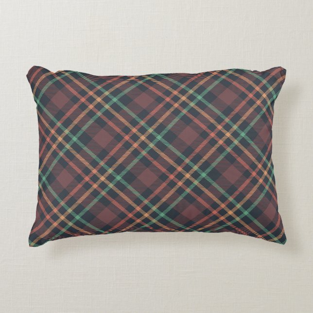 Classic Plaid Pattern Decorative Cushion (Front)