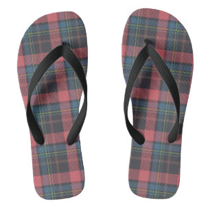 Classic Plaid Pattern Flip Flops