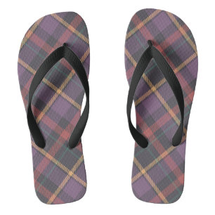 Classic Plaid Pattern Flip Flops