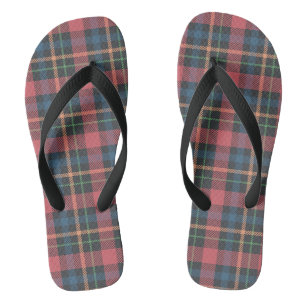 Classic Plaid Pattern Flip Flops