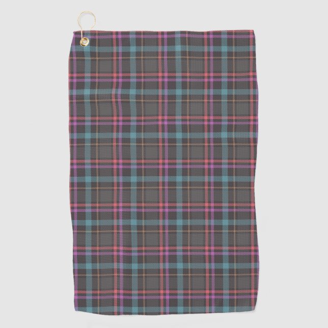 Classic Plaid Pattern Golf Towel (Front)
