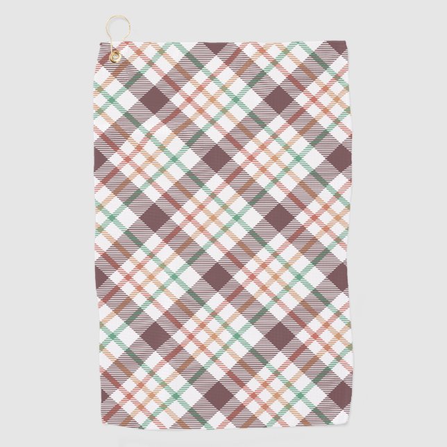 Classic Plaid Pattern Golf Towel (Front)