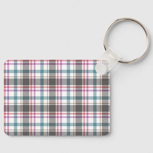 Classic Plaid Pattern Key Ring (Front)