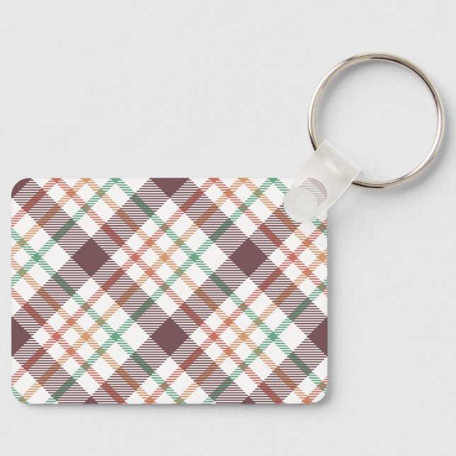 Classic Plaid Pattern Key Ring (Front)