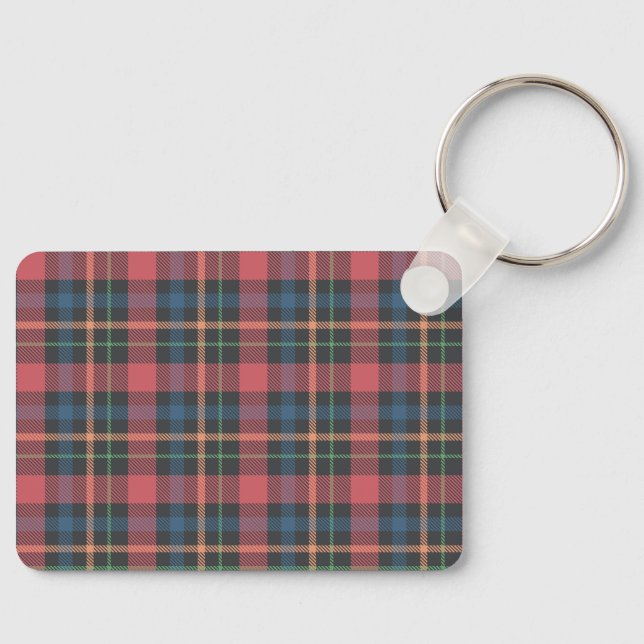Classic Plaid Pattern Key Ring (Front)