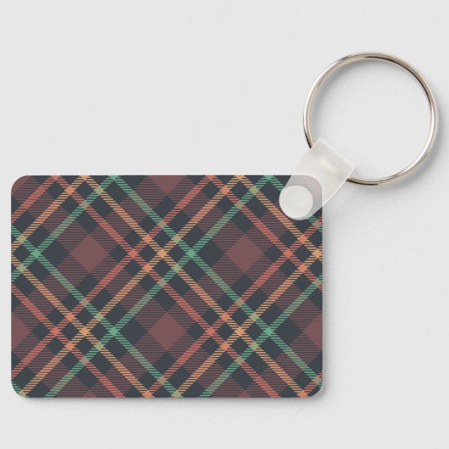 Classic Plaid Pattern Key Ring (Front)