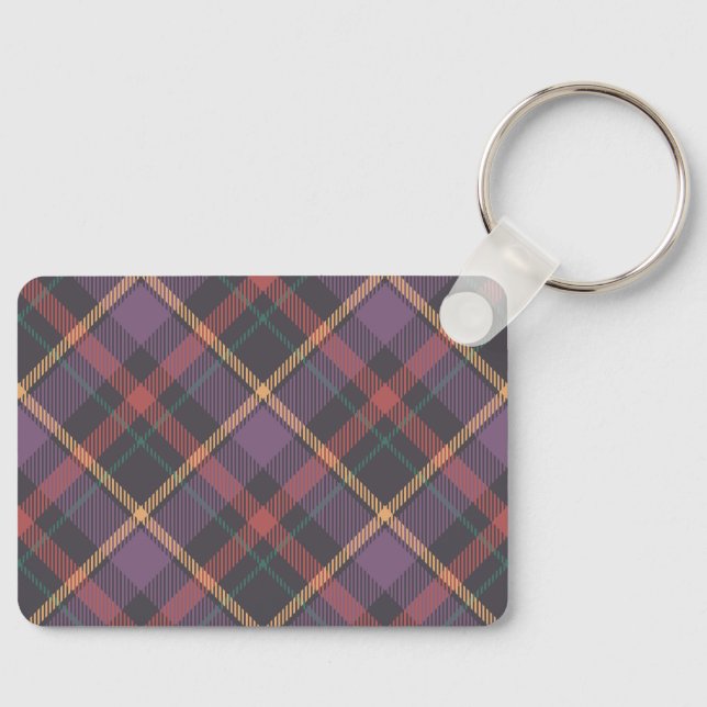 Classic Plaid Pattern Key Ring (Front)