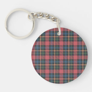 Classic Plaid Pattern Key Ring