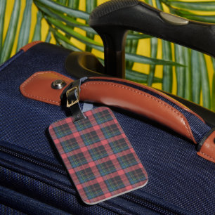 Classic Plaid Pattern Luggage Tag