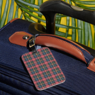 Classic Plaid Pattern Luggage Tag