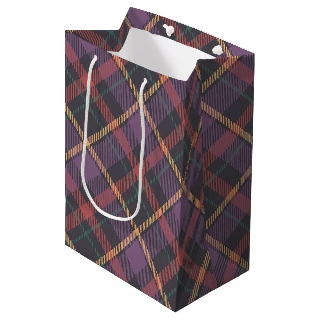 Classic Plaid Pattern Medium Gift Bag (Front Angled)