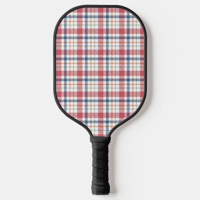 Classic Plaid Pattern Pickleball Paddle (Front)