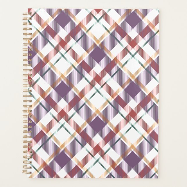 Classic Plaid Pattern Planner (Front)