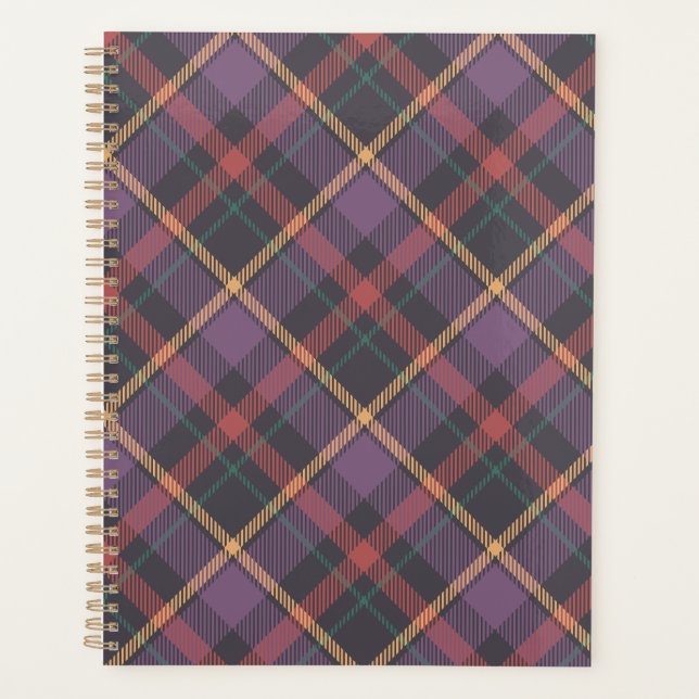 Classic Plaid Pattern Planner (Front)