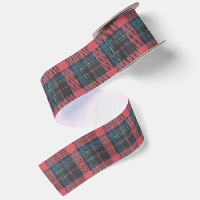 Classic Plaid Pattern Satin Ribbon (Front+Back)