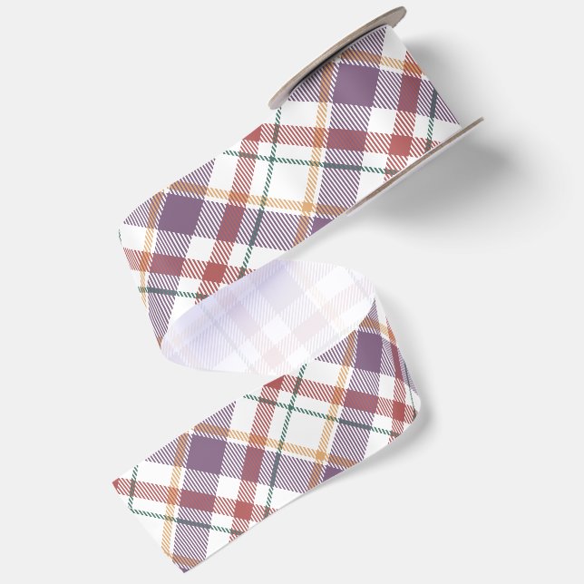Classic Plaid Pattern Satin Ribbon (Front+Back)
