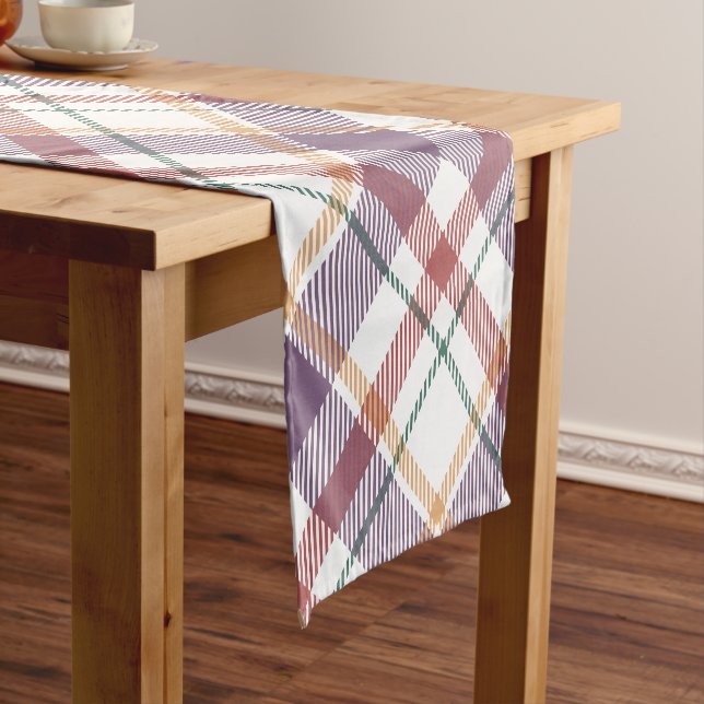 Classic Plaid Pattern Short Table Runner (In Situ)