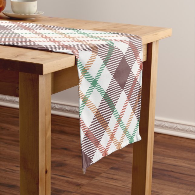 Classic Plaid Pattern Short Table Runner (In Situ)