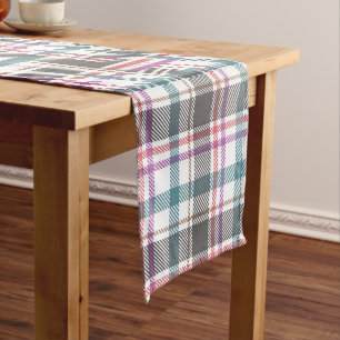 Classic Plaid Pattern Short Table Runner