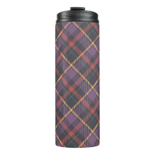 Classic Plaid Pattern Thermal Tumbler