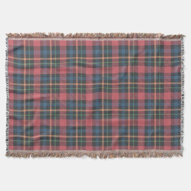 Classic Plaid Pattern Throw Blanket (Front)