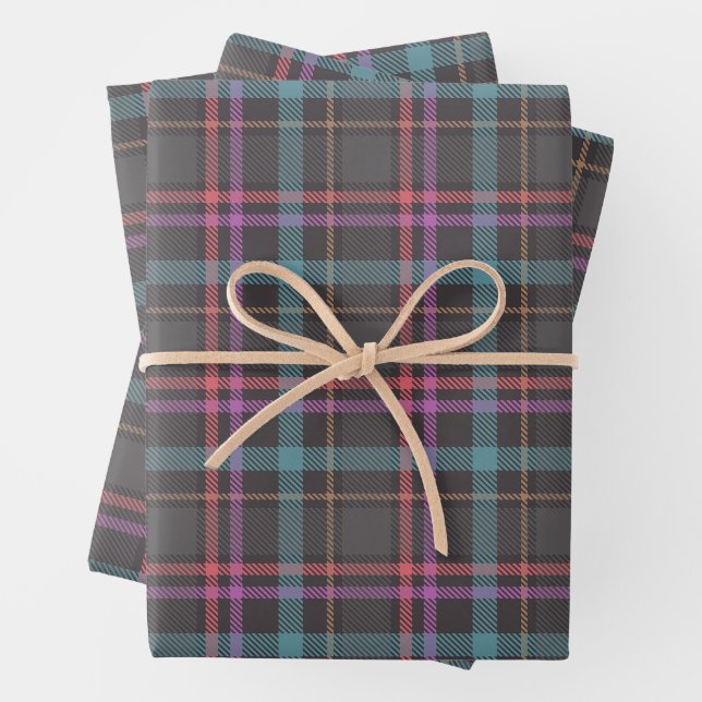 Classic Plaid Pattern Wrapping Paper Sheet (In situ)
