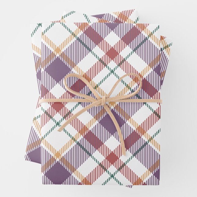 Classic Plaid Pattern Wrapping Paper Sheet (In situ)