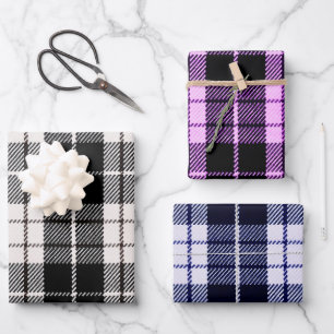 Classic Plaid Pattern Wrapping Paper Sheets