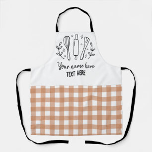 Classic Plaid Personalised Matching Family Aprons