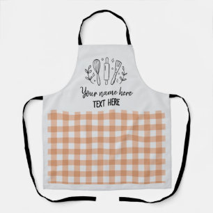 Classic Plaid Personalised Matching Family Aprons