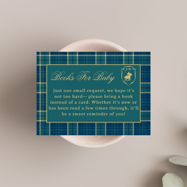 Classic Plaid Polo Equestrian Books For Baby Enclosure Card (Creator Uploaded)