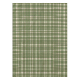 Classic Plaid Tartan Pattern-Olive Green & Cream Tablecloth