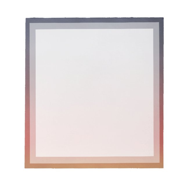 Classic Plain Orange Sunset Boarder Photo frame Notepad (Front)