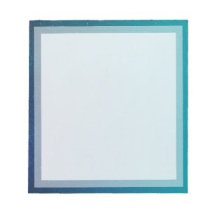 Classic Plain Teal Boarder Photo frame Notepad