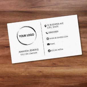 Classic Plain White Generic Design Business Card