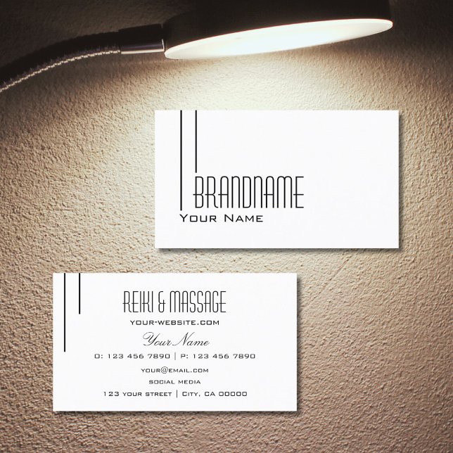 Classic Plain White Modern Simple and Professional Business Card (Creator Uploaded)