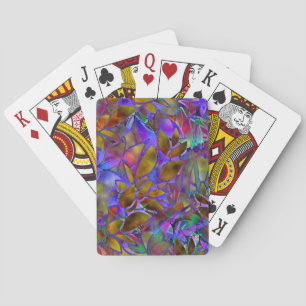 Classic Playing Cards Abstract Stained Glass