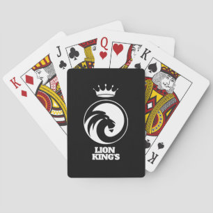 Classic Playing Cards Black White Lion King