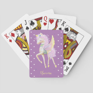Classic Playing Cards feature a cute unicorn.