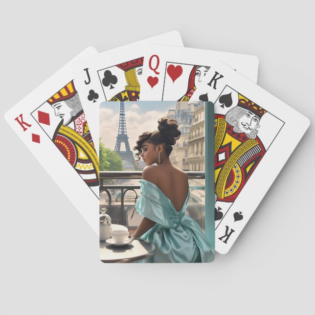 Classic Playing Cards | Girl In Paris (Back)