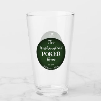 Classic Playing Cards Poker Room Glass - Plain