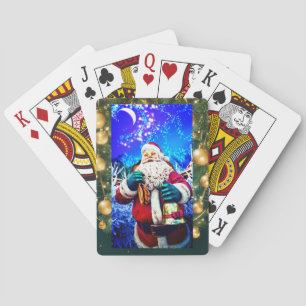 Classic Playing Cards Red Christmas Santa Claus